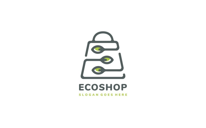 Eco Shop Bag Logo Template