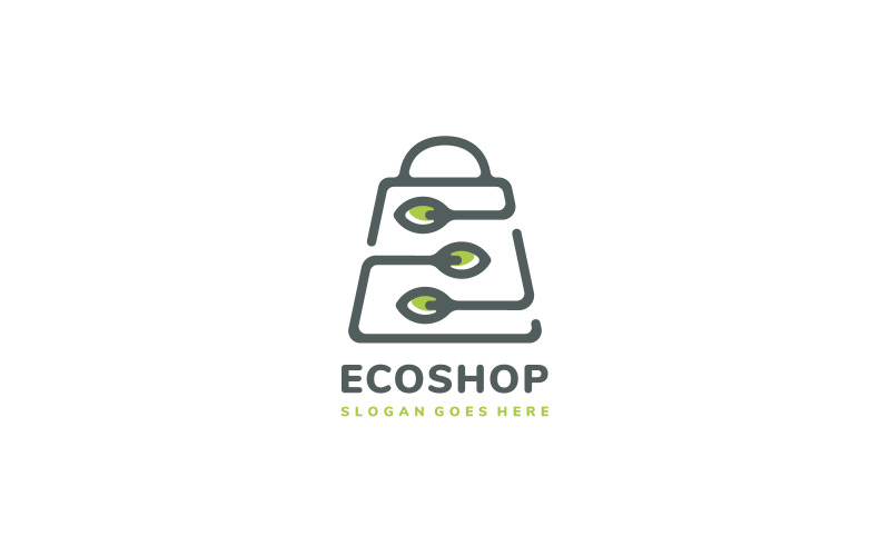 Eco Shop väska logotyp mall