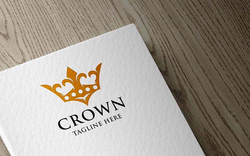 Logo professionnel de la couronne d'or