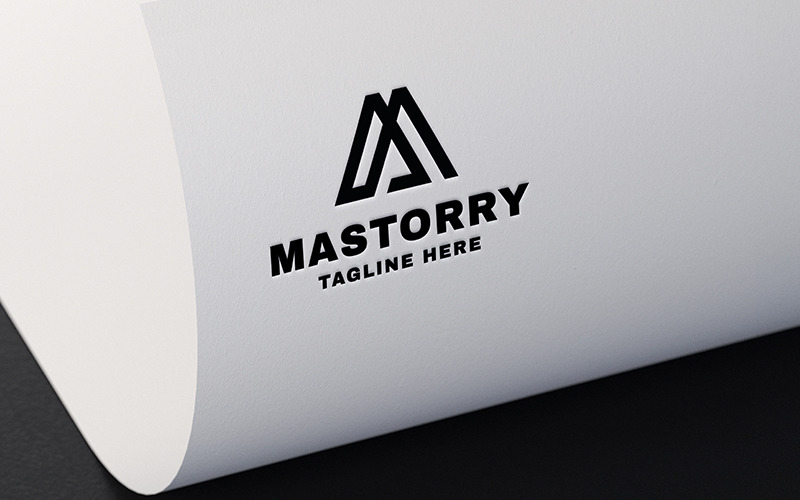Logotipo de la letra M de Mastorry profesional