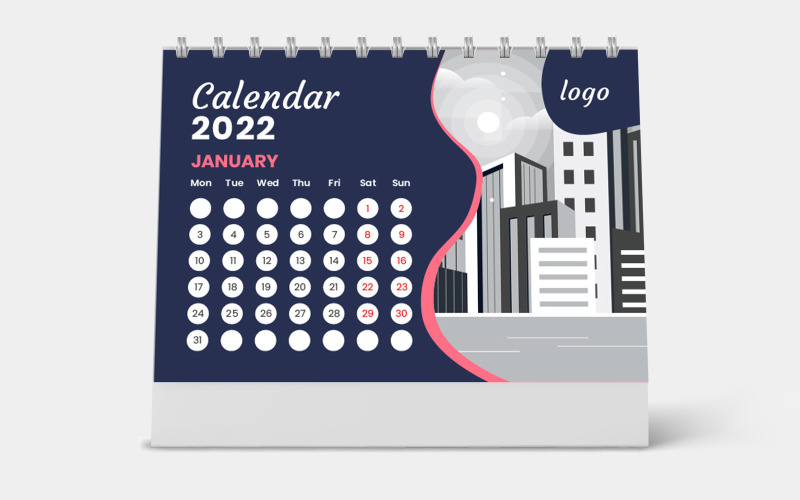Desk Pad Calendar 2022 Template 186500 TemplateMonster