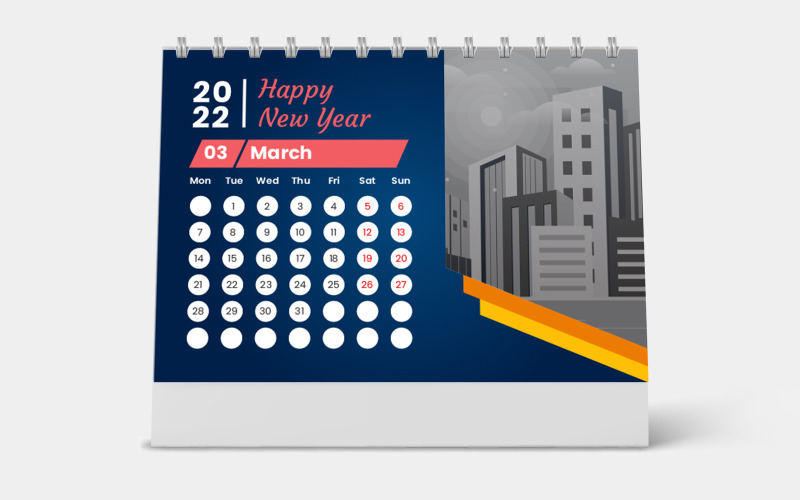 Tabellenkalender 2022 Vorlagendesign