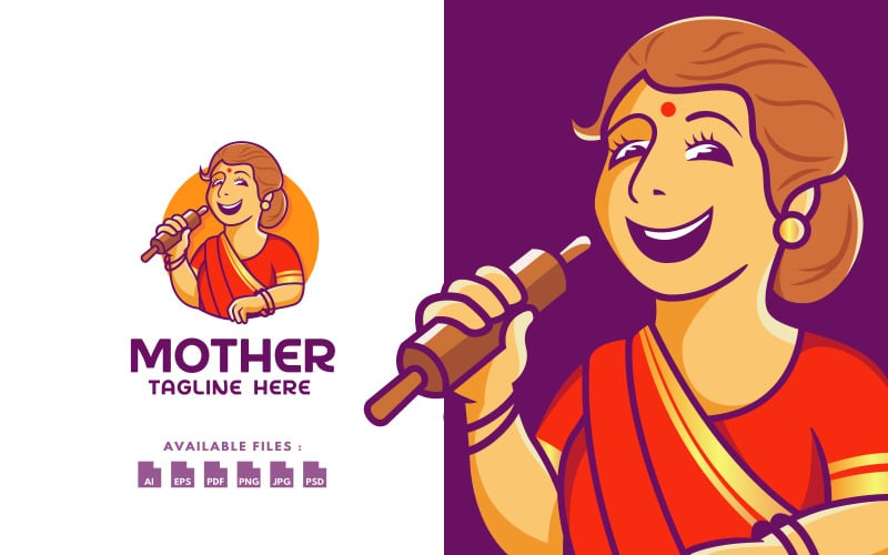 Traditional Mother Cooking Logo