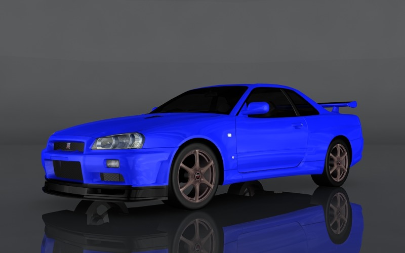 2002 日产 Skyline GT-R 3d 模型