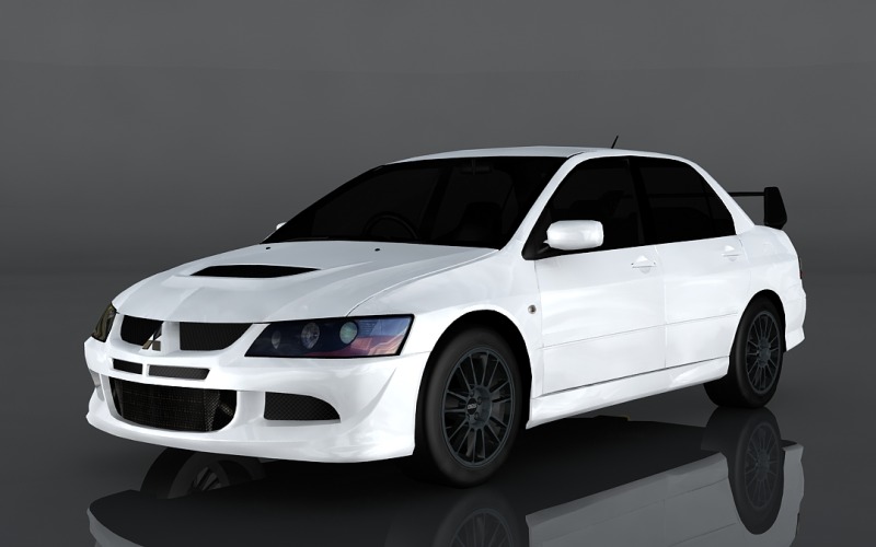 2004-es Mitsubishi Lancer Evolution VIII 3d modell