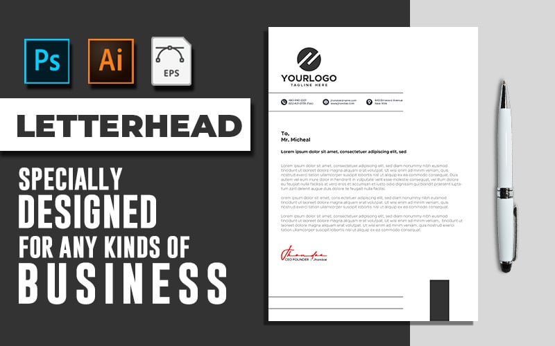 Letterhead Template Vol: 07 - Corporate Identity Template
