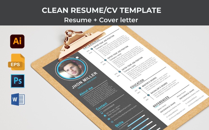 Modèle de CV propre et moderne