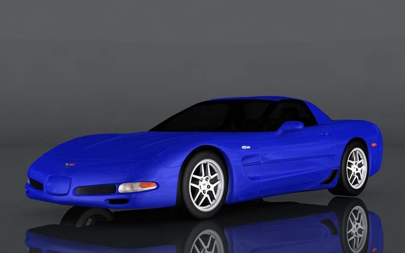 Modelo 3D do Chevrolet Corvette Z06 2002