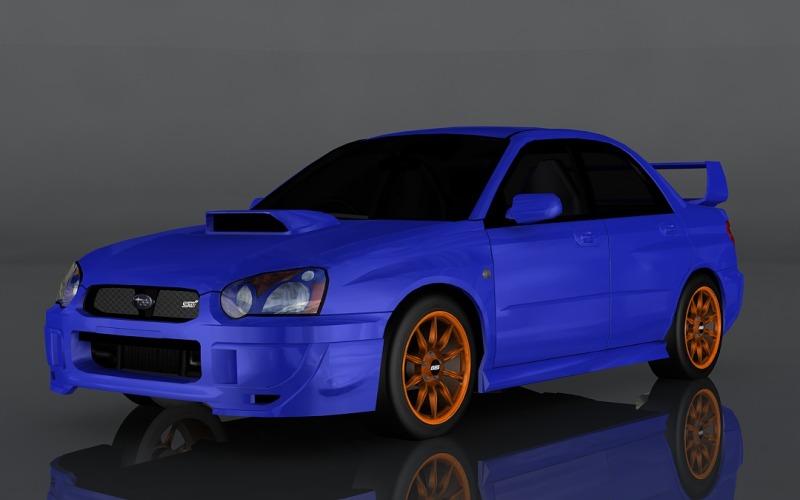 Modelo 3D Subaru Impreza WRX de 2004