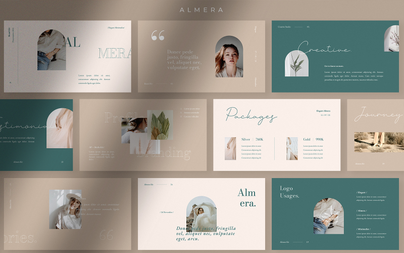 Almera - Modèle PowerPoint de présentation du kit de marque
