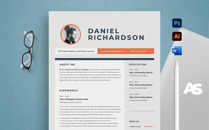 Daniel Premium Resume Template