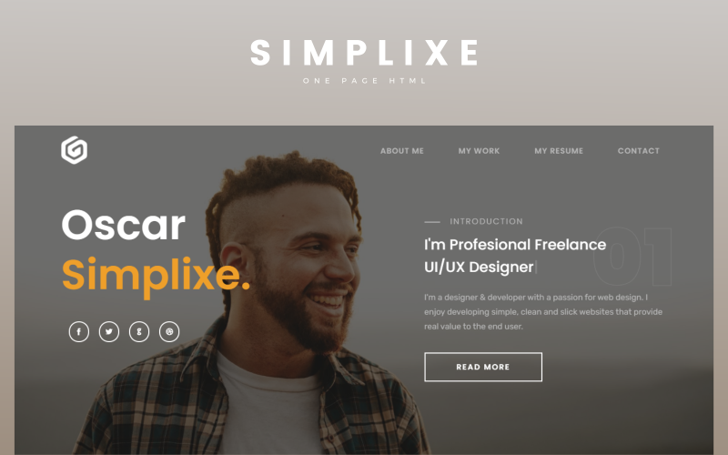 Ücretsiz Simplexe Kişisel Portföy Açılış Sayfası Html