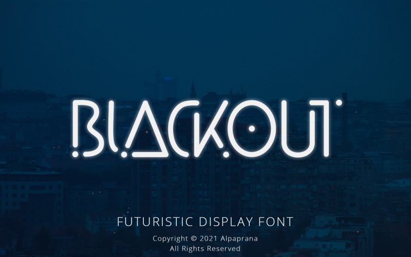 Blackout - Fuente de pantalla futurista