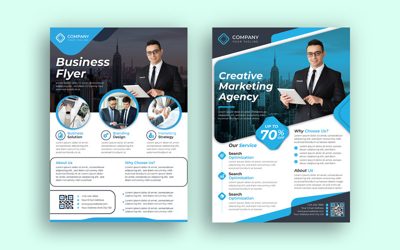 Corporate Business Flyer Template Design and Vector illustration ...