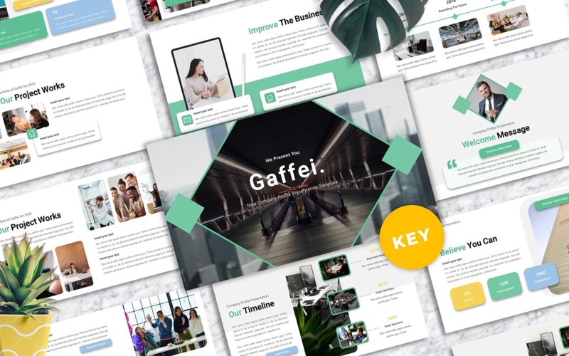 Gaffei - Keynote-Vorlagen für das Unternehmensprofil