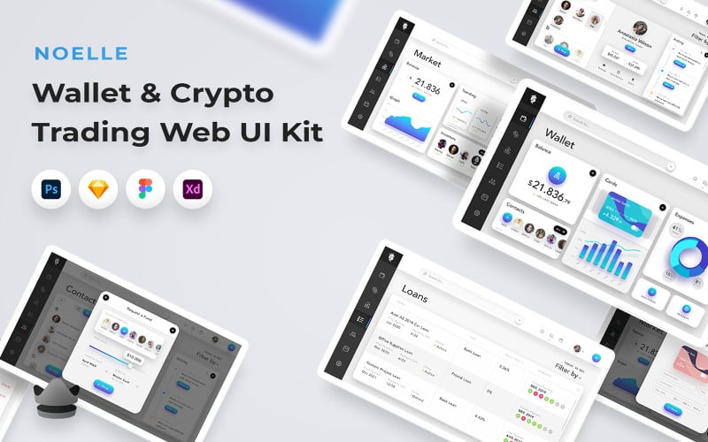 Noelle Web - Kit de interfaz de usuario de la aplicación Wallet y Crypto