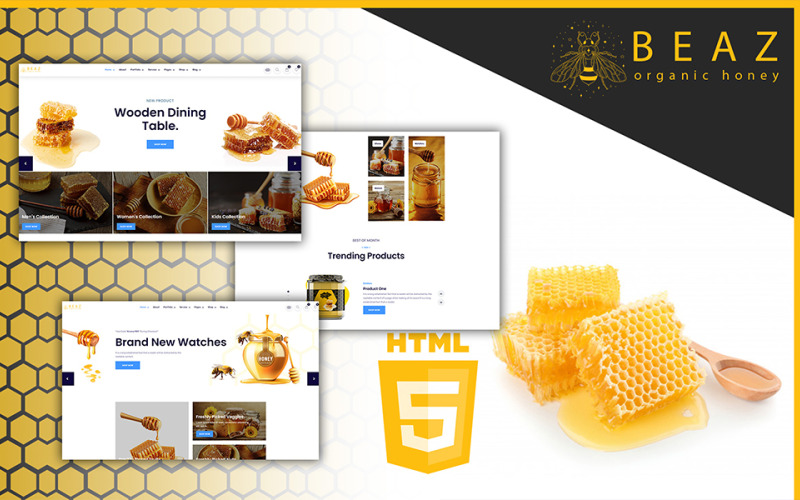 Šablona HTML5 Beaz Beekeeping and Honey Shop