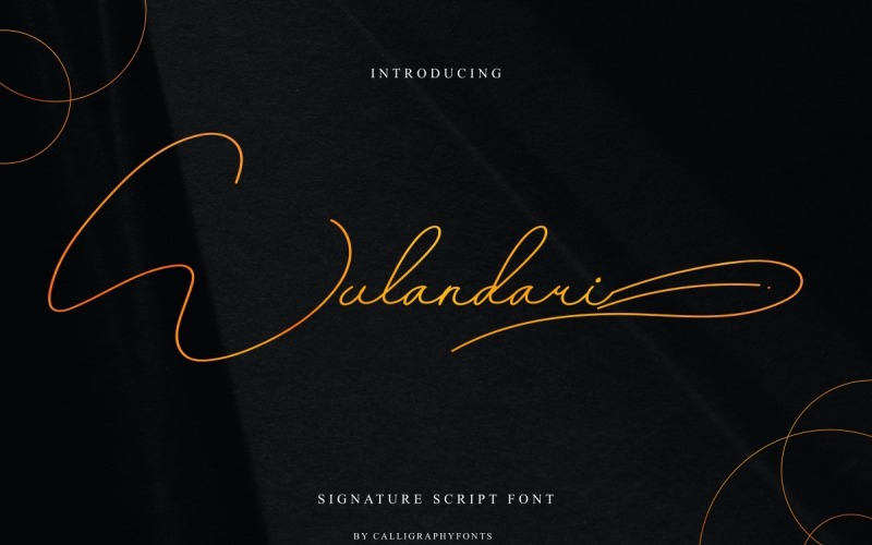 Wulandari Signature Handschrift Schriftart