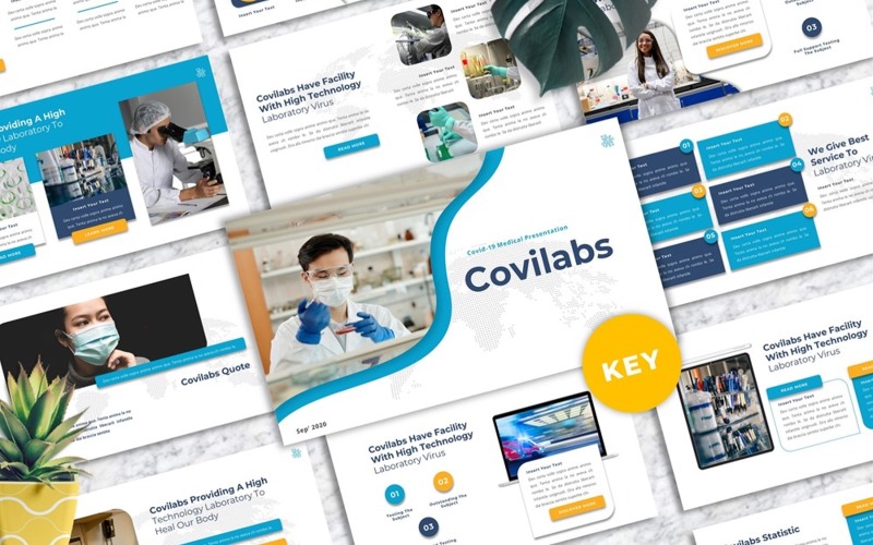 Covilabs - Modèle de présentation médicale Covid