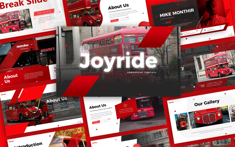 Joyride Transportation Presentation PowerPoint šablony