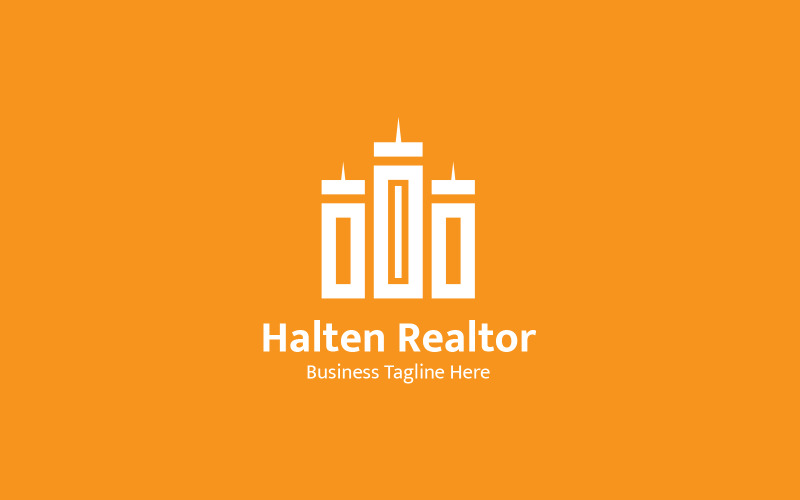 Modèle de conception de logo immobilier Halten