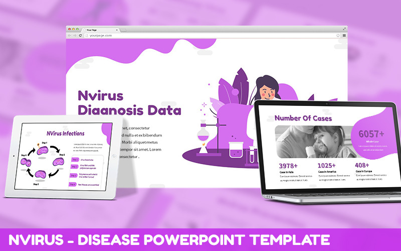 NVirus - Modello PowerPoint sulla malattia