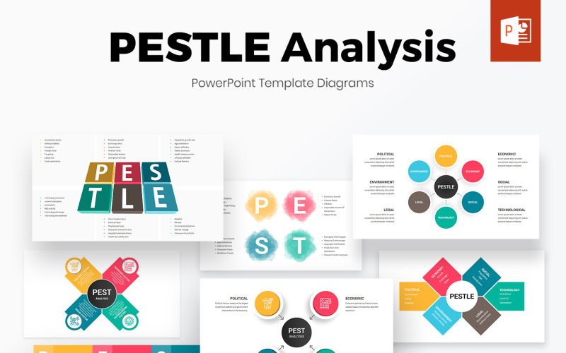 PESTLE Analyse PowerPoint-Diagramm-Vorlage