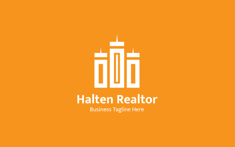 Plantilla de diseño de logotipo Halten Real Estate