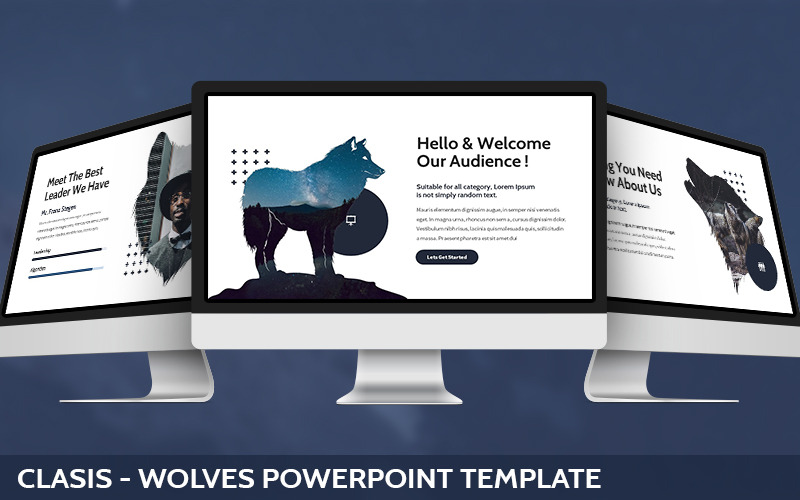 Classe - Modello PowerPoint di lupi