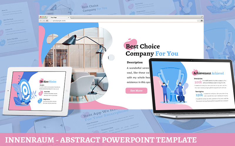 Innenraum - abstrakt Powerpoint-mall
