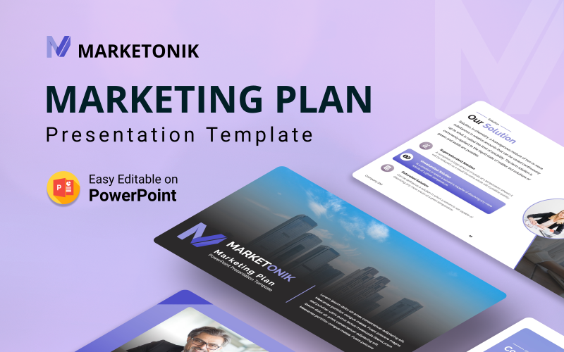 Marketonik – Plan marketingowy Szablon prezentacji PowerPoint