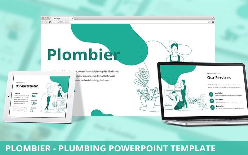 Plombier - PowerPoint-sjabloon voor sanitair
