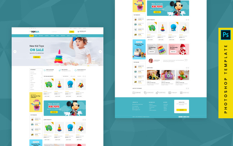 Toysly - eCommerce Photoshop Template