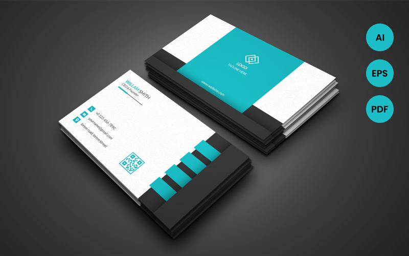 Geometric Style Multi-Purpose Business card - Corporate Identity Template