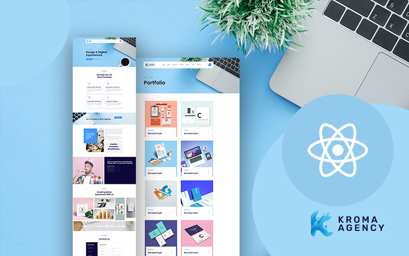 Krom | Modèle de site Web de réaction d'agence polyvalente facile