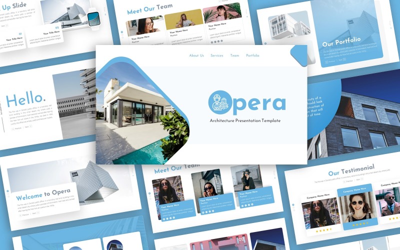 Opera - Architektura Uniwersalny szablon PowerPoint