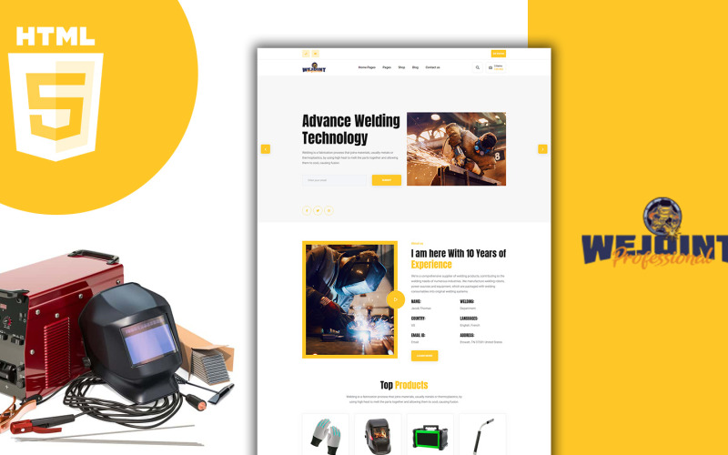 Wejoint 焊接和金属制品店 HTML 模板