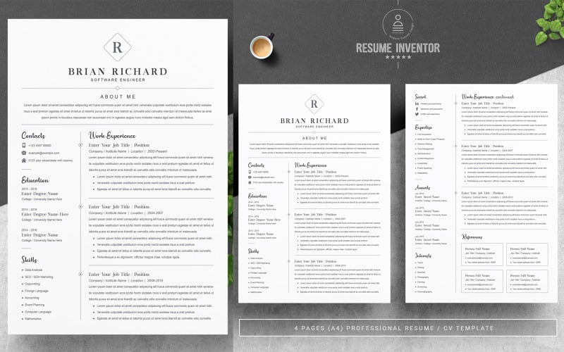 Brian Richard / Clean Resume sablon