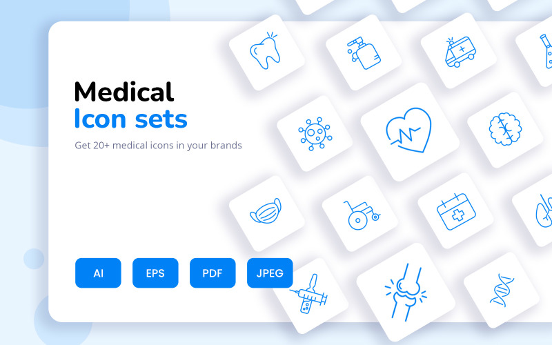 Привлекательный и творческий медицинский набор иконок