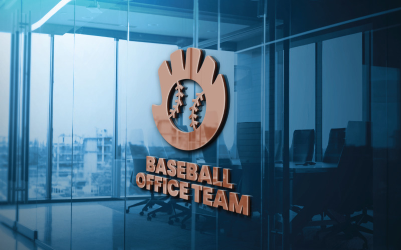 Шаблон логотипу офіційної команди бейсболу