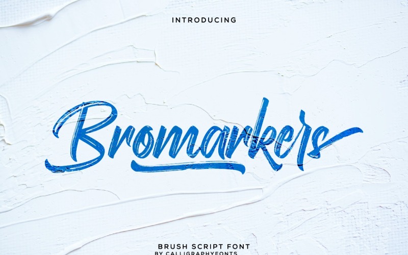 Fonte de escova artesanal exclusiva da Bromarkers