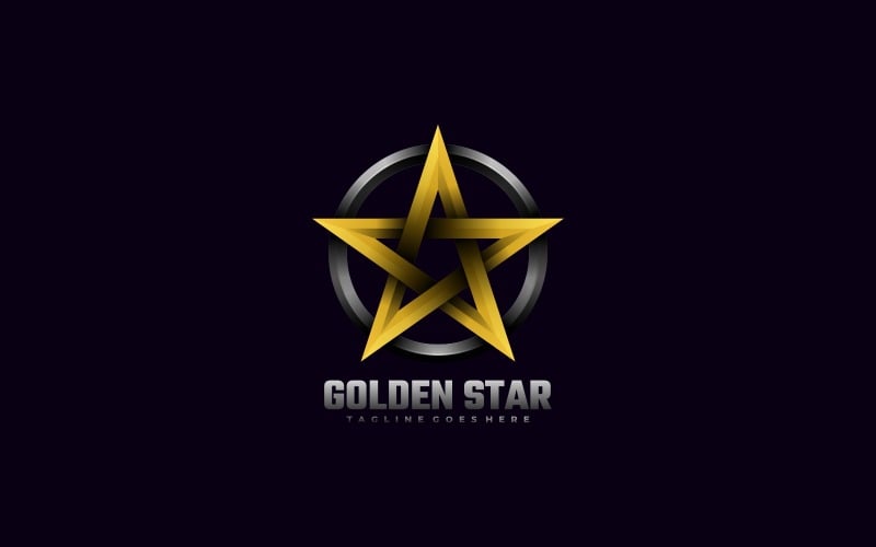 Gouden sterverlooplogo