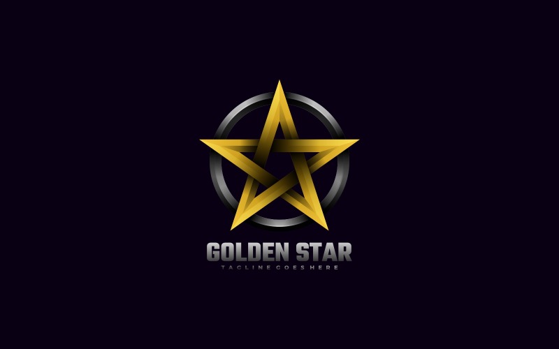 金色星星渐变标志