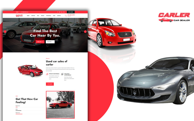 Carler - 汽车经销商 HTML5 语言页面
