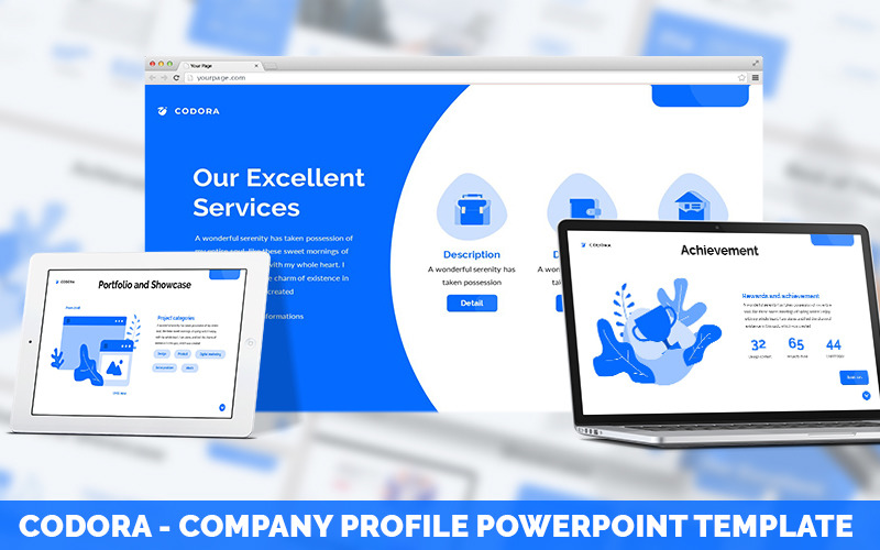 Codora - šablona Powerpoint společnosti s profilem společnosti