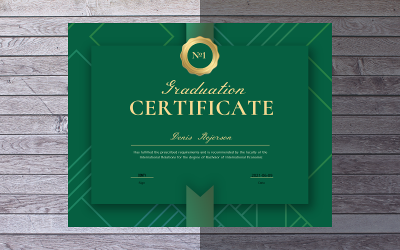 Denis Rojerson - Clean Graduation Certificate Mall