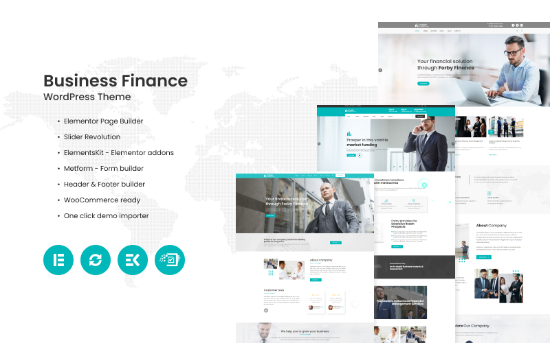 Forby – тема WordPress для бізнес-фінансів