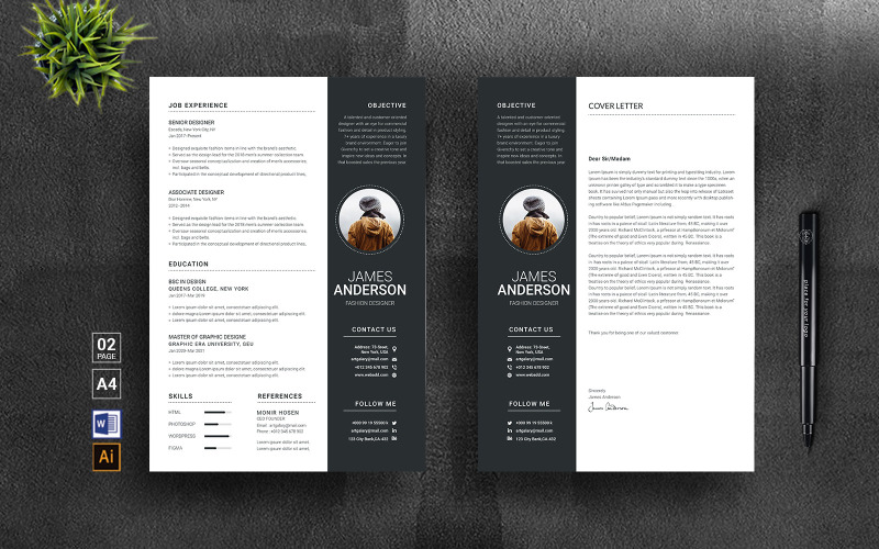 Modèle Word de CV simple