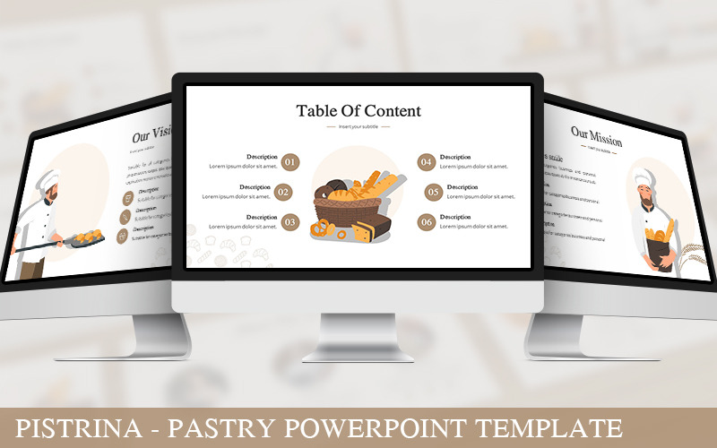 Pistrina - Modèle PowerPoint de pâtisserie