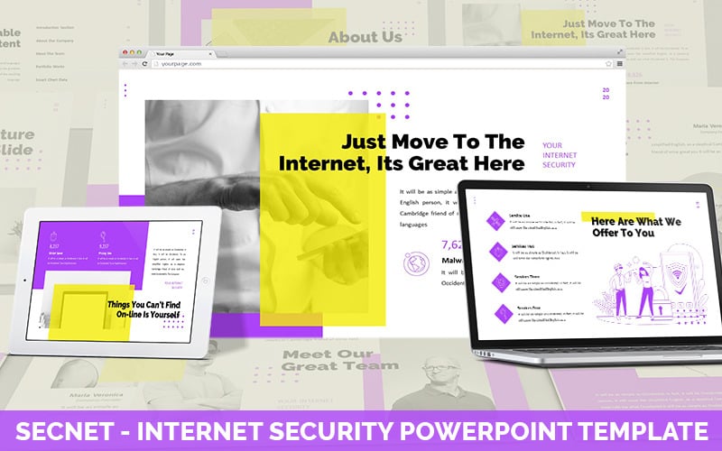 Secnet - Internet Security Powerpoint-Vorlage